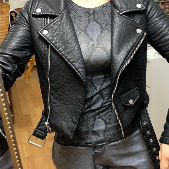 Nasty Gal Jackets & Blazers - Black biker jacket